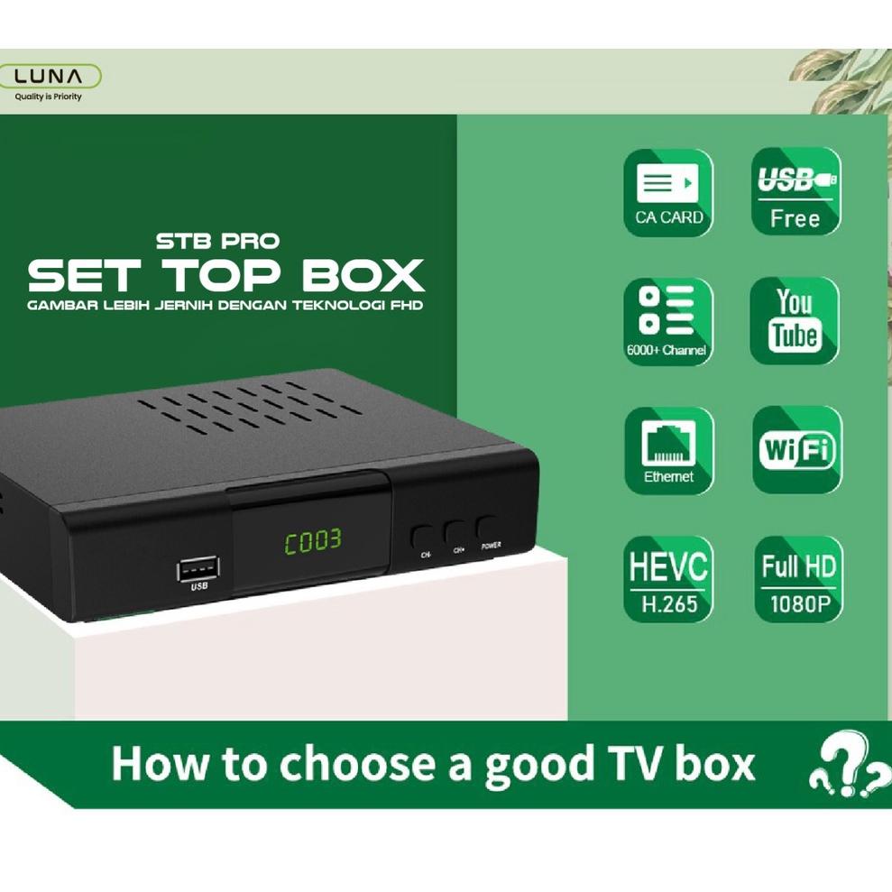BKJ.20Au22ᴵ • LUNA X EVERCOSS Set Top Box TV Penerima Siaran Digital Receiver Full HD/ STB Wifi Bisa Youtube (Bisa dapet semua channel )