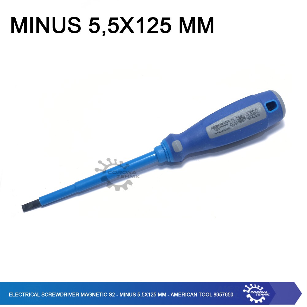 Electrical Screwdriver Magnetic S2 - American Tool - Minus 5.5x 125 mm