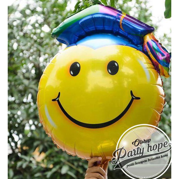 Jual Balon Foil Graduation Smile Balon Wisuda Smile Balon Graduation Jumbo Indonesia Shopee