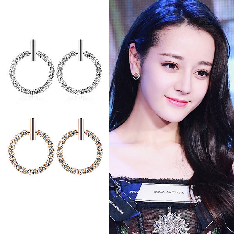 [Bayar Di Tempat] Anting Bulat Mini Geometris Untuk Wanita Fashion Import