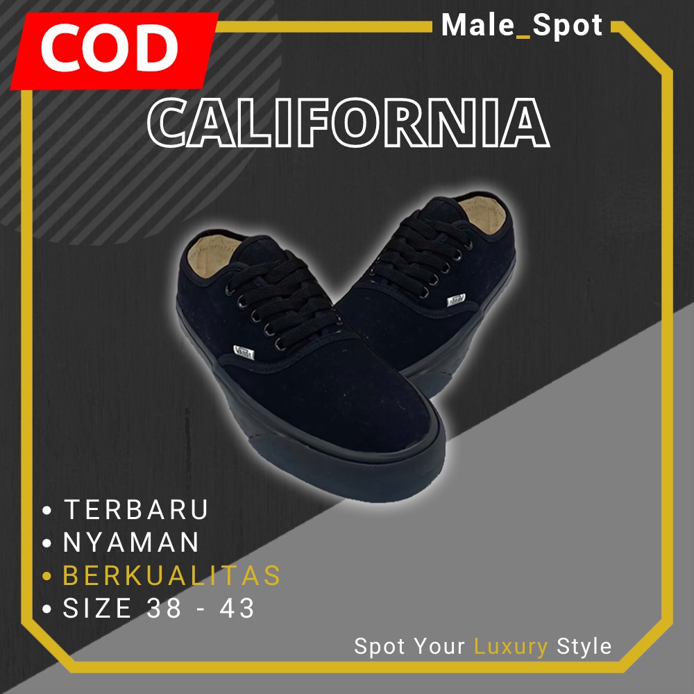 sepatu sneakers sneaker sekolah kasual santai casual anak remaja cowok pria cowo hitam import A18