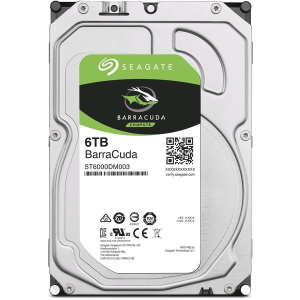 Seagate 6TB SATA3 - BarraCuda Series / HDD 6TB