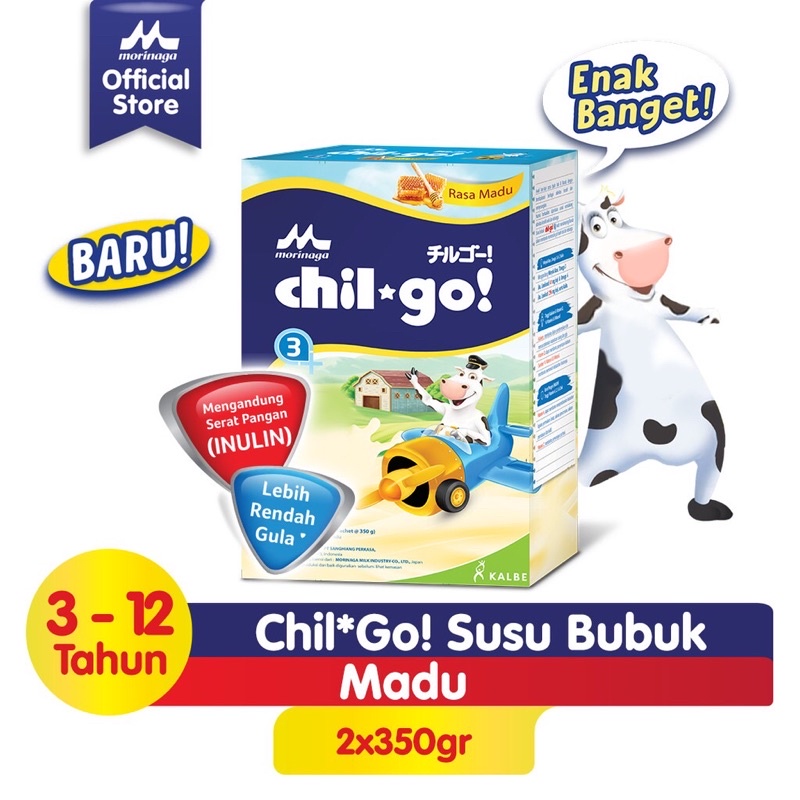Morinaga Chil Go 3+ Kids Susu Bubuk Madu Sapi 2x 350gr 700gr Formula Sufor