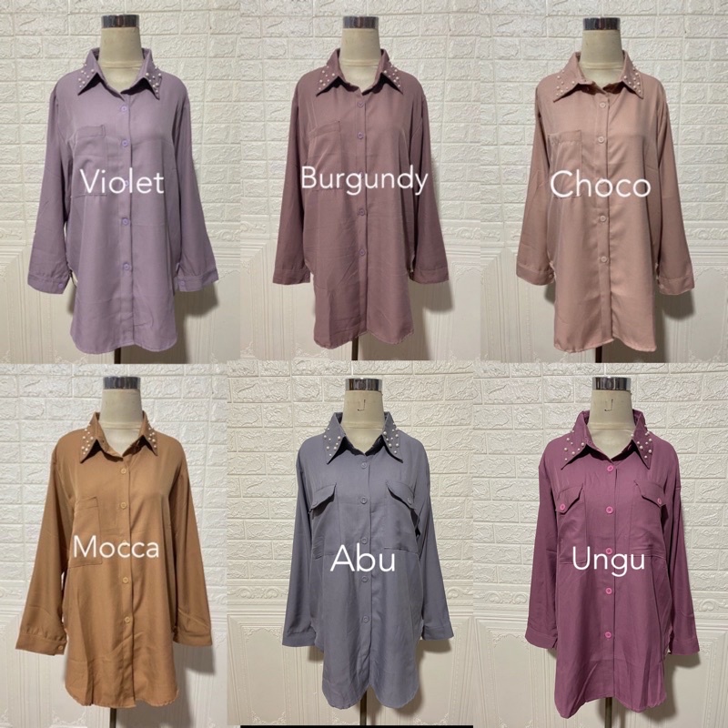 BLOUSE SHAKILA 374 JUMBO BIGSIZE ATASAN KERJA NGANTOR POLOS MURAH OOTD MUSLIM STYLISH CASUAL