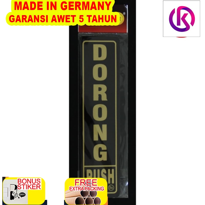 

Murah PAPAN LABEL AKRILIK DORONG/PUSH HITAM GOLD