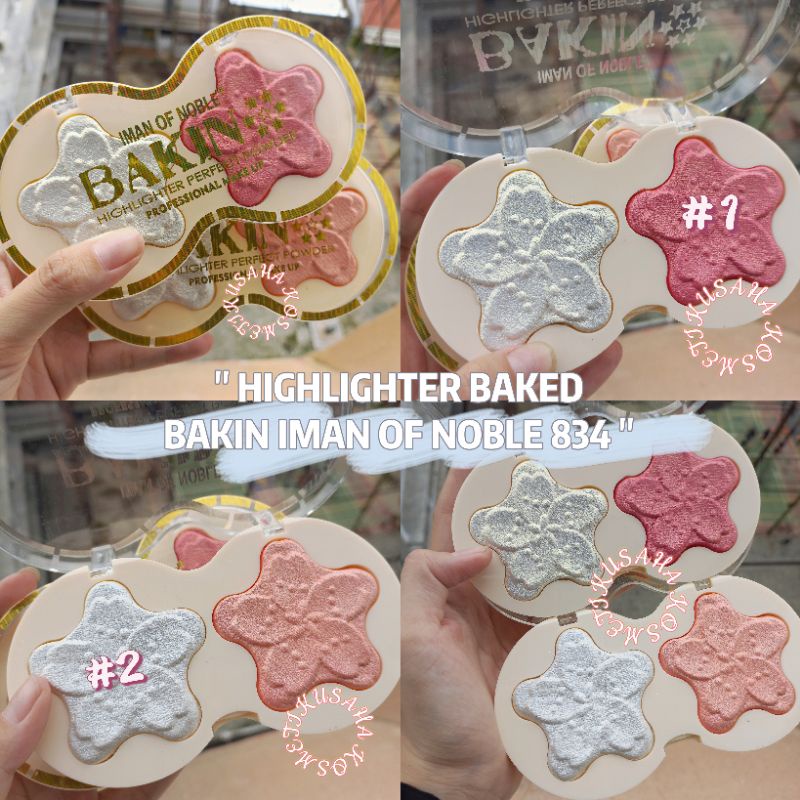 ECER!! HIGHLIGHTER IMAN OF NOBLE BAKED 834 BUNGA BAKIN 2 WARNA CANTIK