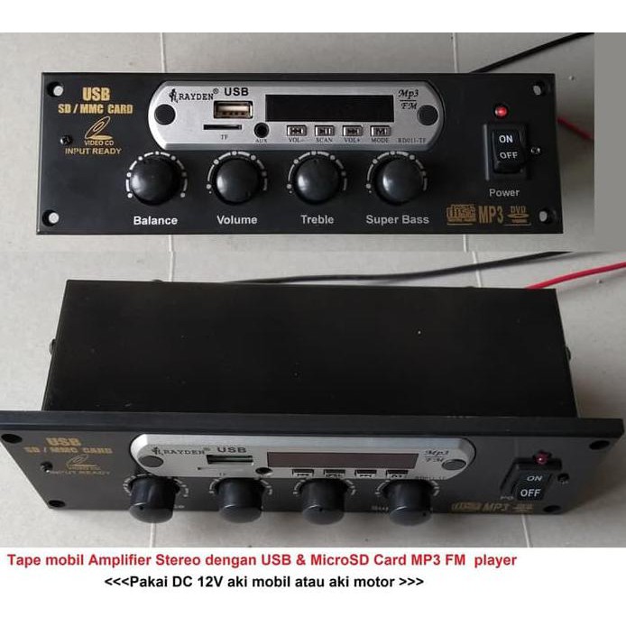 Rakitan Kit  Usb Mp3 Fm Tape Mobil Amplifier Stereo