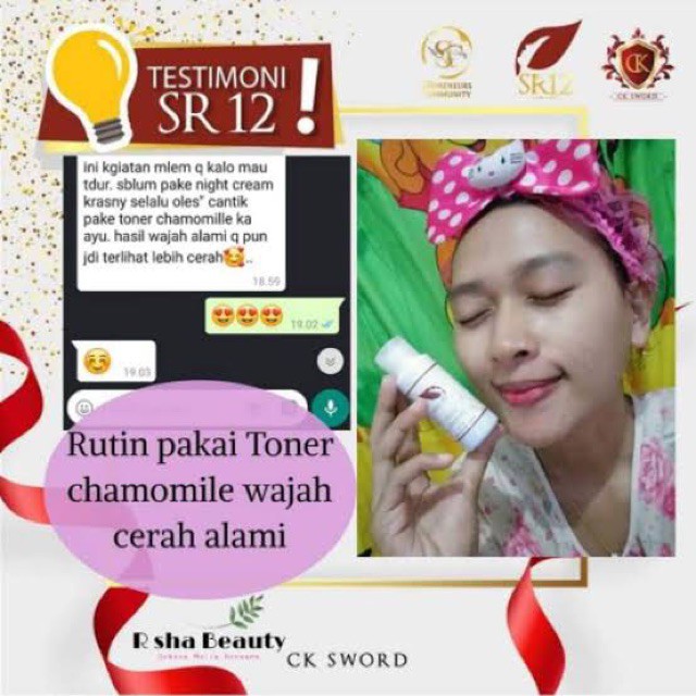 SR12 TONER CHAMOMILLE BPOM / TONER PENGHILANG MATA PANDA / MELEMBABKAN &amp; MENCERAHKAN