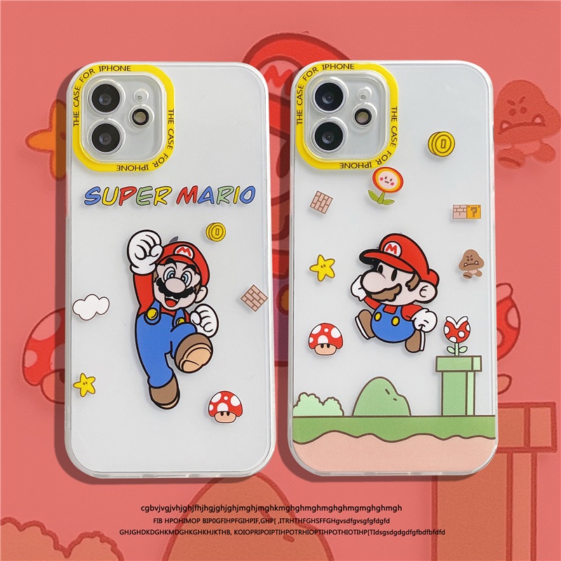 Soft case TPU Motif super Mario Untuk iphone 11 12 13PROMAX X XS XR XSMAX 7 8 Se 2020 PLUS