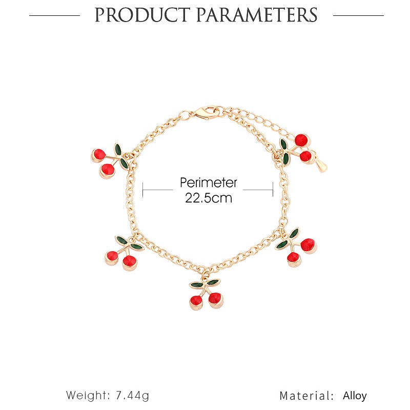 【CandyCat】Versi Korea Sedikit Cherry Gelang Minoritas Kecil Manis Dari Siswa Perempuan Merasakan Desain Gelang-2