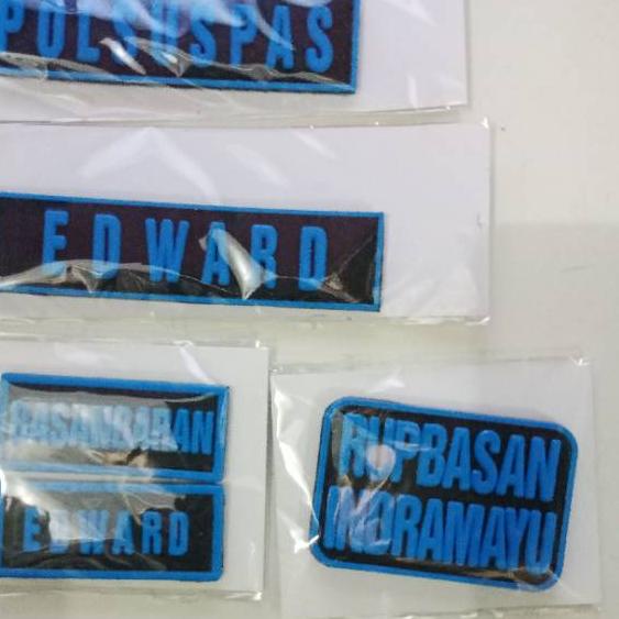 

[Terlaris Today] Custom Nametag/Papan Nama/Label Dada Pesanan Khusus Patch Rubber
