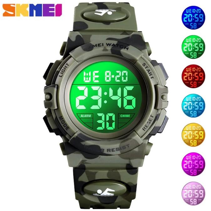 Jam Tangan Anak Laki Cowok SKMEI 1548 Original Anti Air Motif Tentara
