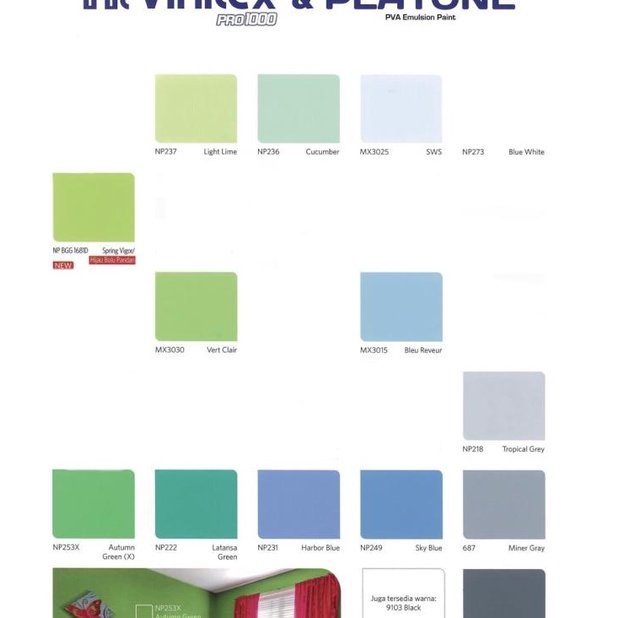 Cat Vinilex Pro 1000 4,5 Kg / 9102 White Putih