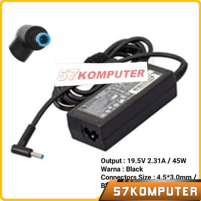 Adaptor Charger Laptop HP 14 CM0091AU HP Envy 14, Hp Pavilion 15 19v 2.31a - BIRU