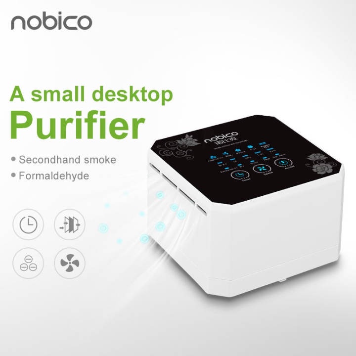 【Ready stock】Pembersih udara Nobico dengan filter HEPA komposit efisiensi tinggi, pensteril ion negatif pribadi portabel