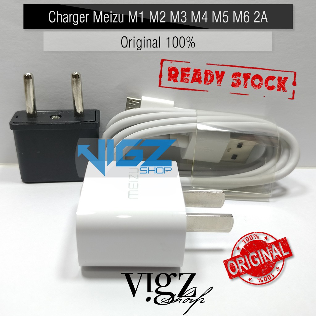 Charger Meizu M1 M2 M3 Note M4 M5 Note M6 Ouput 2A Original 100%