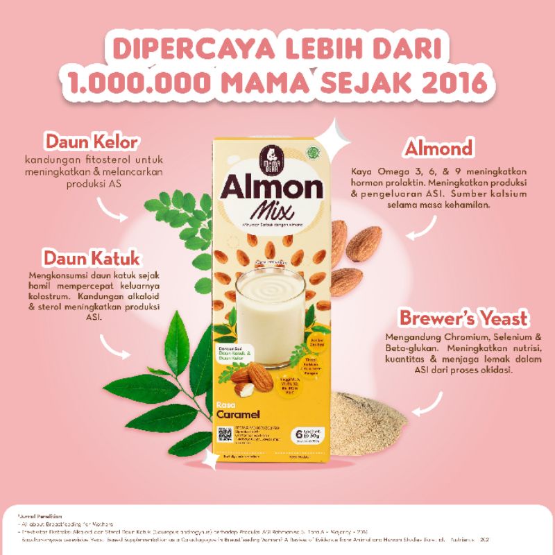 (MAMA BEAR) Almond mix Rasa Caramel /Pelancar ASI Mamabear/ Pelancar ASI / ASI Booster Terlaris / MamaBear