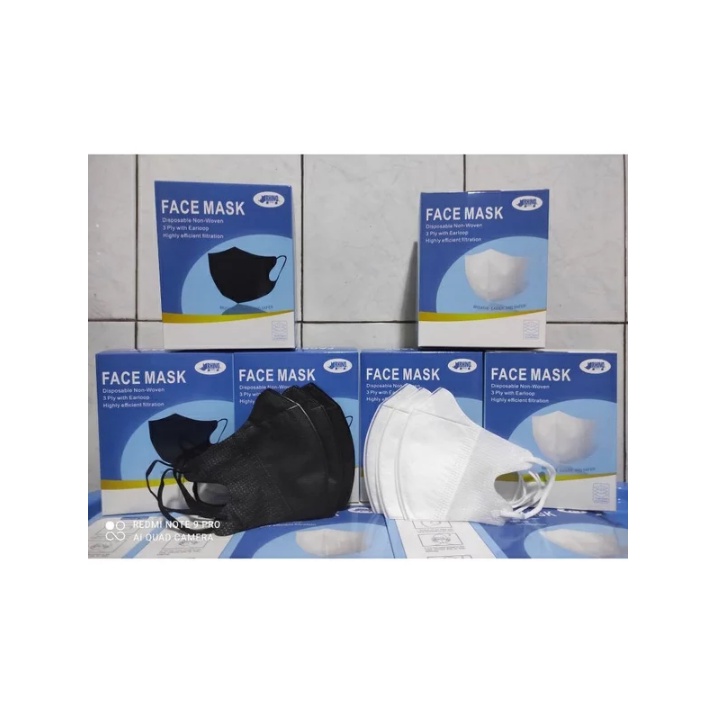 [✅COD] Masker duckbill 3ply face mask dukbil medis 1 box 50pcs