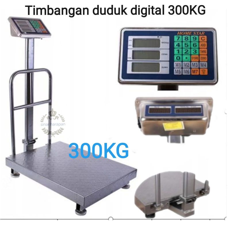 timbangan duduk digital kapasitas 300kg/ electrik platform scale 300kg