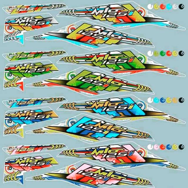 Striping transparan stiker motor Mio M3 mio z