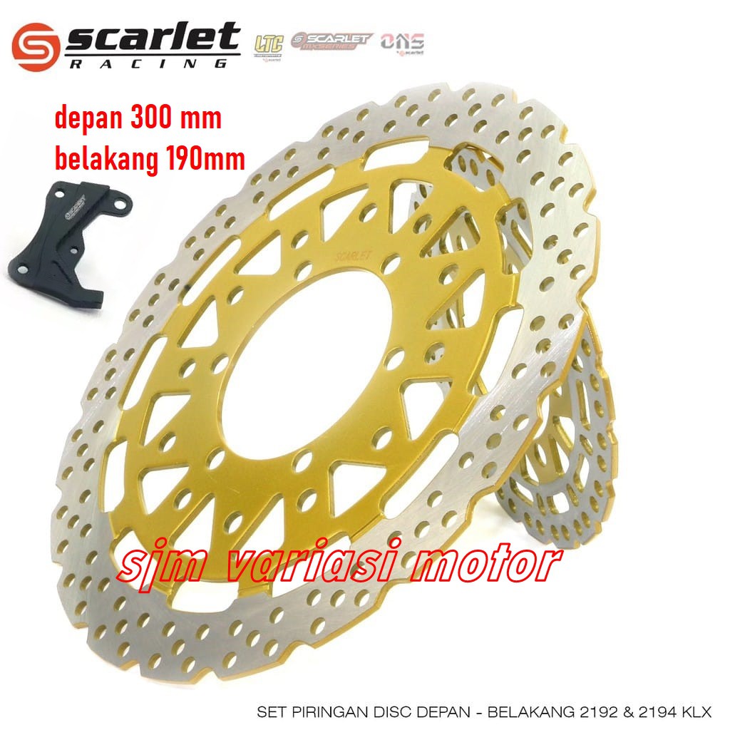 PIRINGAN KLX 150-CRF 150cc SET DEPAN BELAKANG PLUS BREKET 300MM 320MM SET REAR FRONT