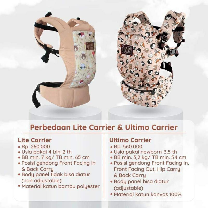 FREE GIFT Cuddle me LITE carrier  / Cuddleme Lite Carrier drollpad footstrap / SSC Gendongan MShape
