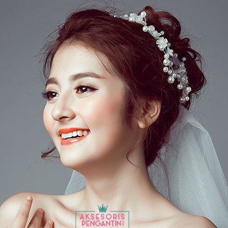 [BISA COD] HIASAN RAMBUT AKSESORIS WEDDING HEADPIECE CROWN WEDDING ARM006