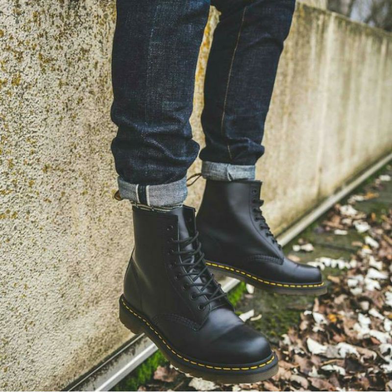 Sepatu boots pria wanita sepatu couple kulit asli sepatu boots dokmart sepatu docmart model Morelli