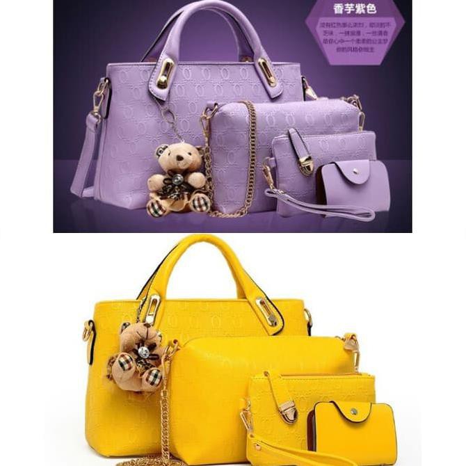 Tas Wanita import branded prada look like Korea High Quality - Kuning