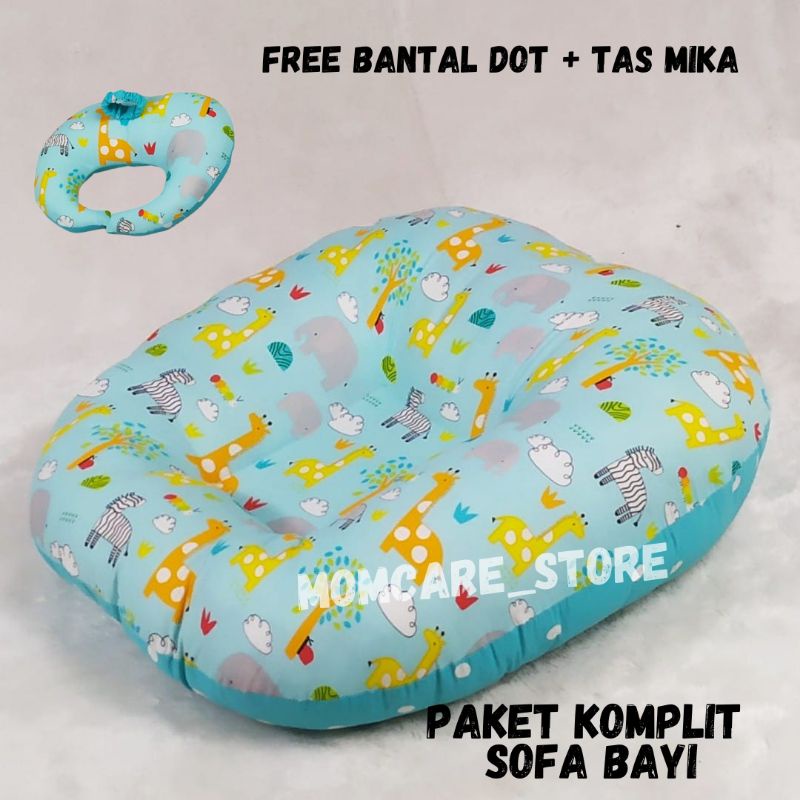 Paket komplit / Sofa bayi + Bantal dot +Tas mika-PAKETKOMPLIT#74