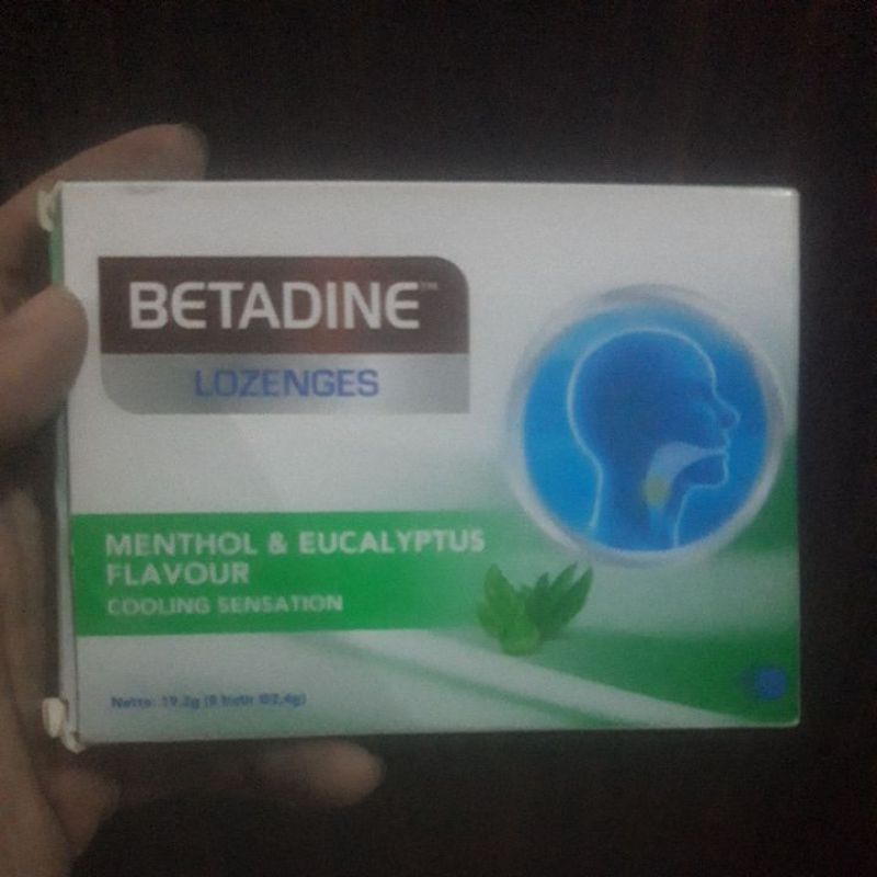 

Betadine lozenges cooling sensation