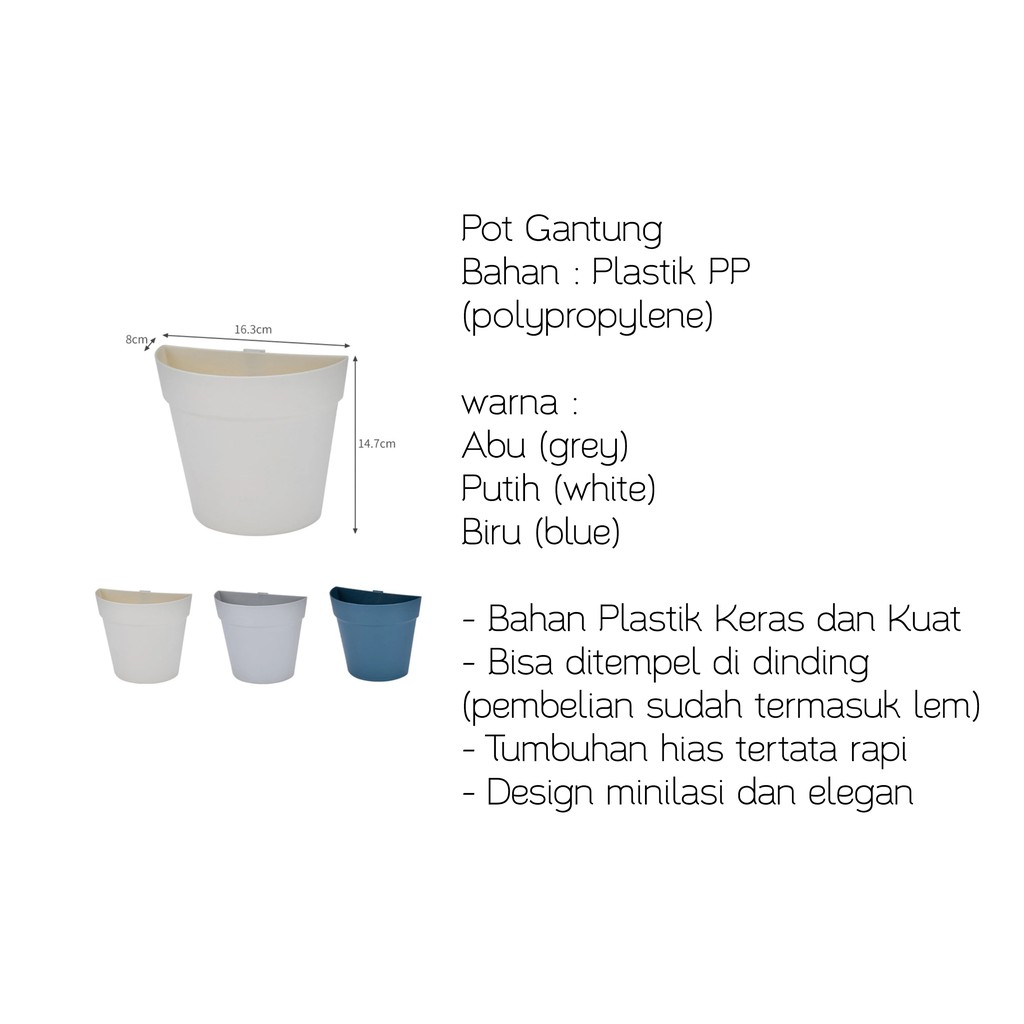 DA 02 Pot Dinding Minimalis