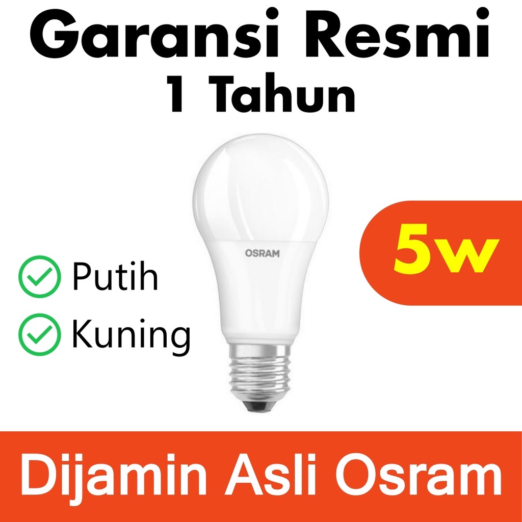 Bohlam Lampu Osram LED 5W 7W 9W 12W 14W PUTIH KUNING 5Watt 7Watt 9Watt 12Watt 14Watt