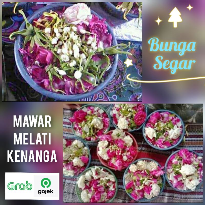 bunga tabur mawar melati kenanga segar