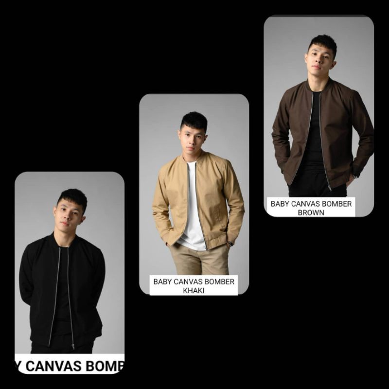 BABY CANVAS BOMBER BLACK by @Male id