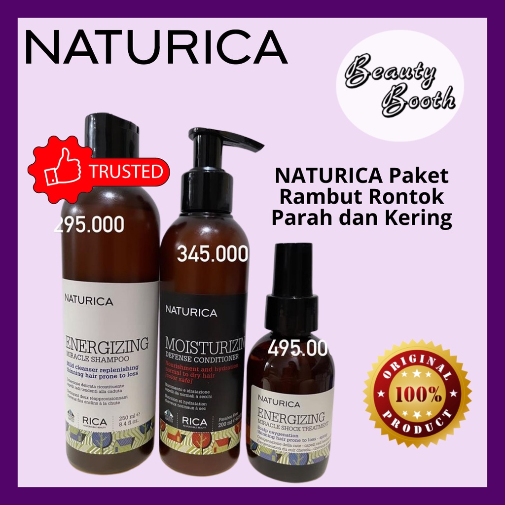 NATURICA Paket Rambut Rontok Parah dan Kering | Energizing | Moisturizing