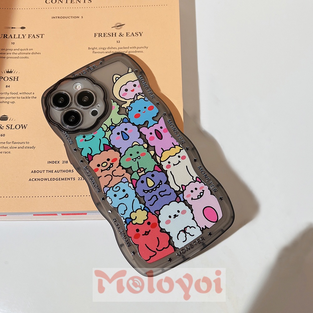 Soft Case Motif Kartun Monster Kecil Untuk IPhone 13 11 12 Pro MAX XR 7 8 Plus 6 6s Plus XS MAX X SE 2020