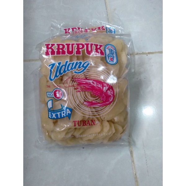 

krupuk udang extra cap guci toak irisan kecil