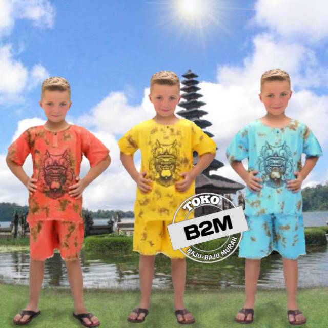 GROSIR BAJU BALI KAOS BALI KAOS BARONG ANAK PAKAIAN BALI PIYAMA ANAK BATIK ANAK BAJU TIDUR TERLARIS