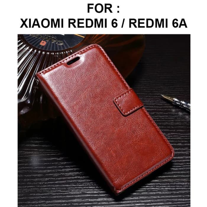 Case Xiaomi Redmi 6   Redmi 6A casing dompet leather FLIP COVER WALLET Unik