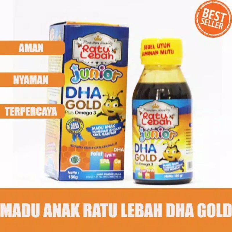 Madu Ratu Lebah Junior DHA GOLD + Omega3