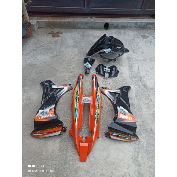 Cover Body Fullset Full Set Halus Jupiter Z Lama Cw oren hitam ber stripping