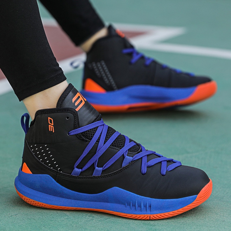 2021   Tinggi-Top Basket Sneakers Outdoor Lantai Semen Basket Sepatu Pria Remaja Mahasiswa Sepatu Ba