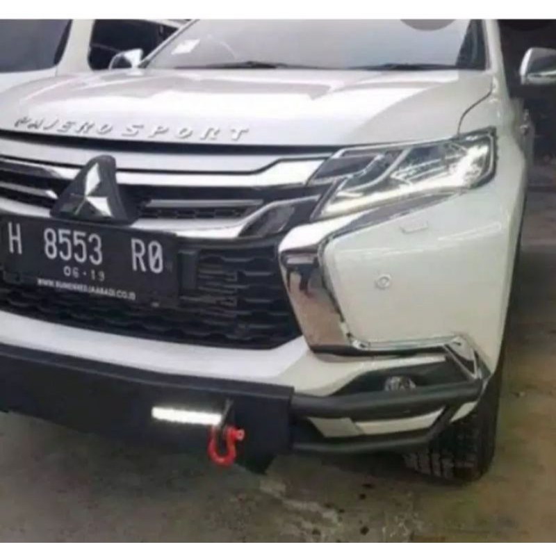 Tanduk Depan Mobil All New Pajero Sport Full Besi Tanduk Pengaman Depan