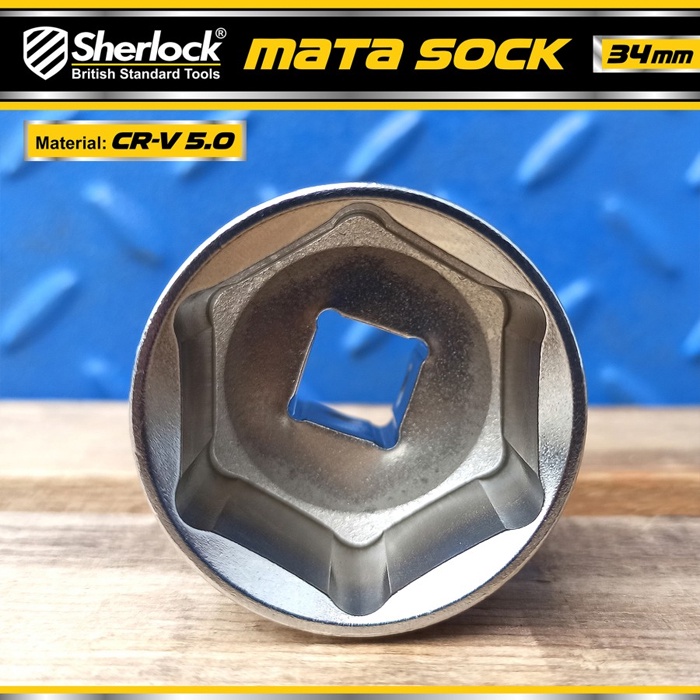 Kunci Shock 34 mm 6 PT / Sherlock Mata Sok/Sock 1/2 inch