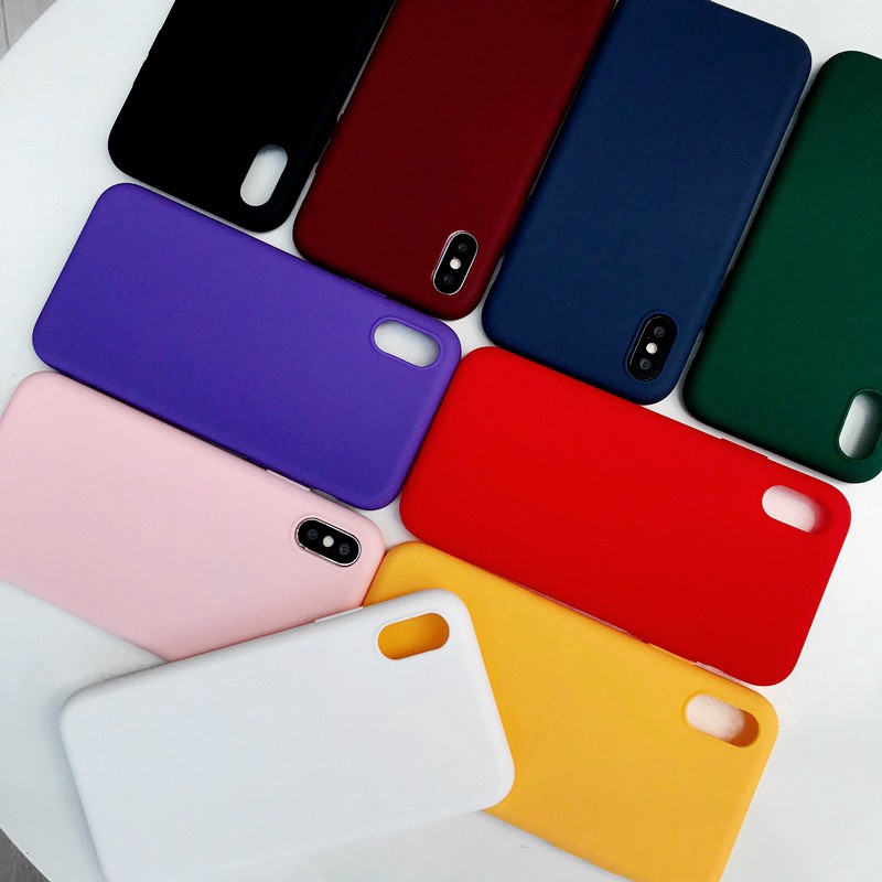 Case Bahan Silikon Warna Permen Untuk IPhone XS Max