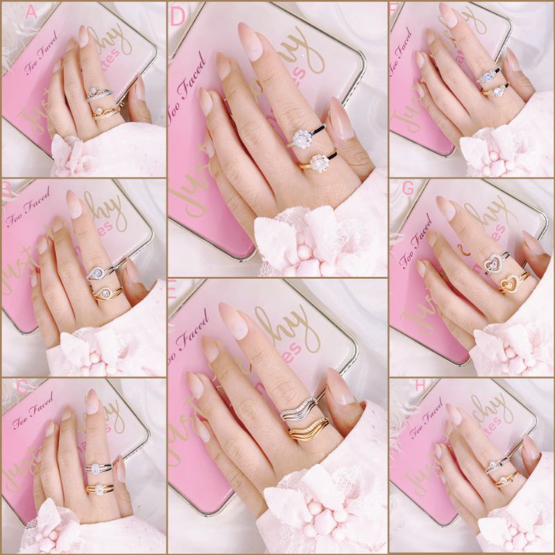 Cincin new fashion korea permata zircon tidak karat&amp;alergi ♡JC-8♡