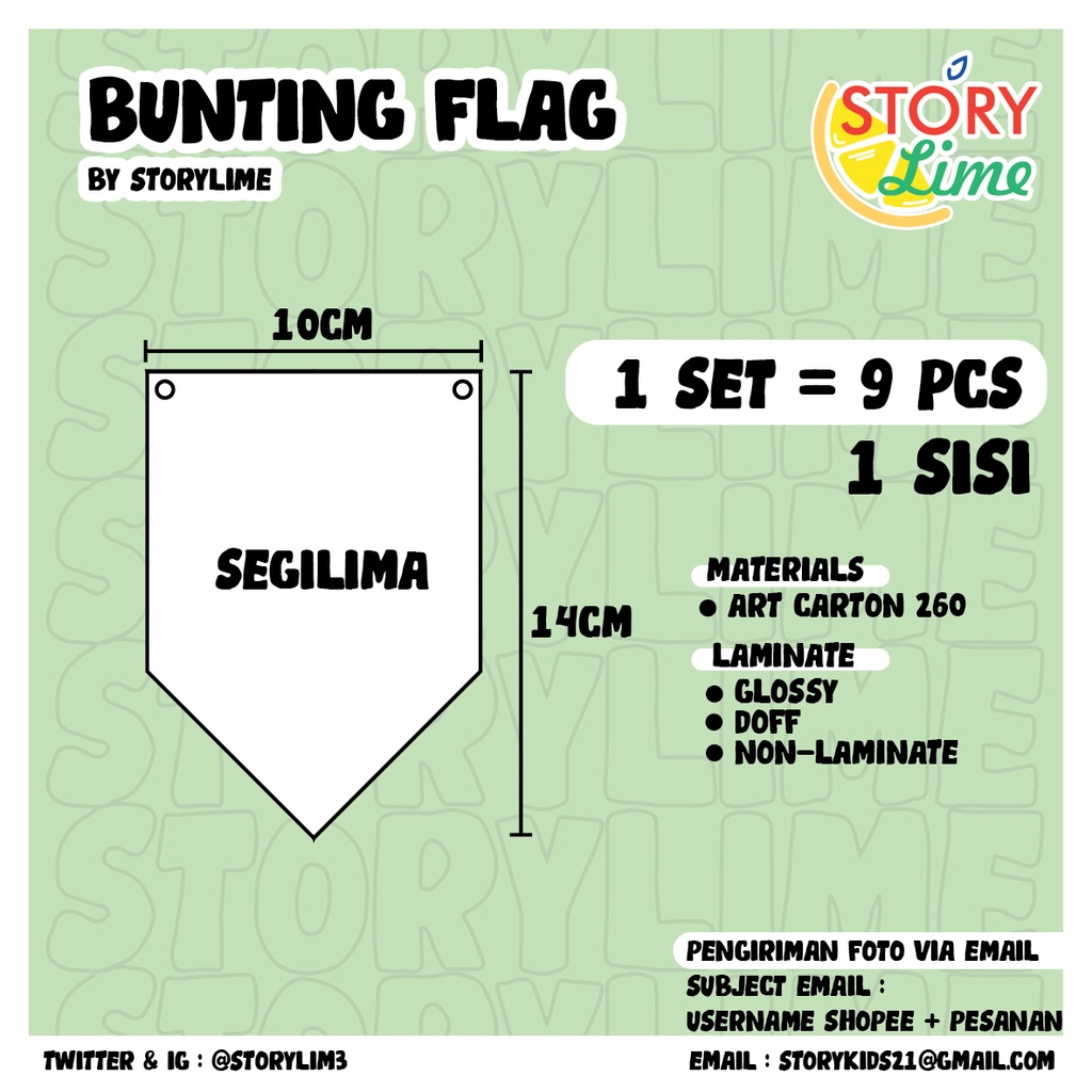 Bunting Flag, Banner Flag Custom Gambar Foto Dekorasi Pesta, KPOP, JPOP, ANIME