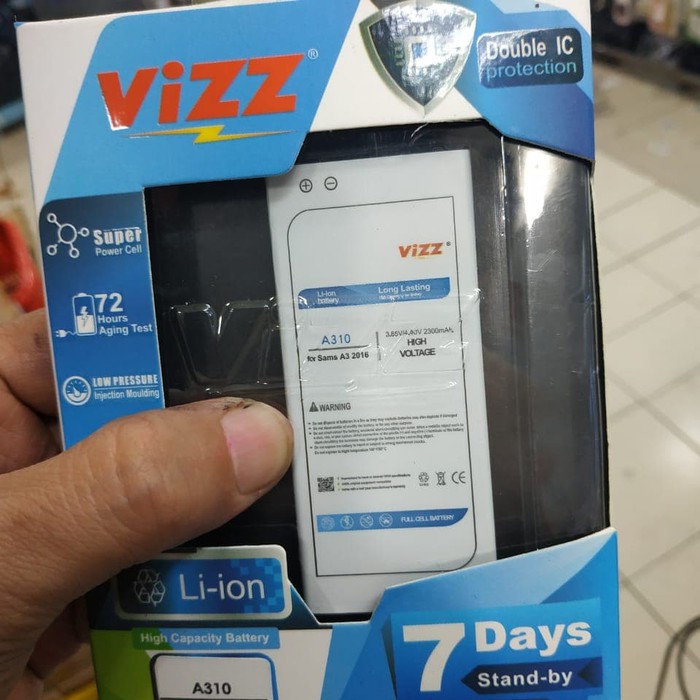 Vizz Double Power Battery Batre Baterai Vizz Samsung A3 2016 A310 EB-BA310ABE