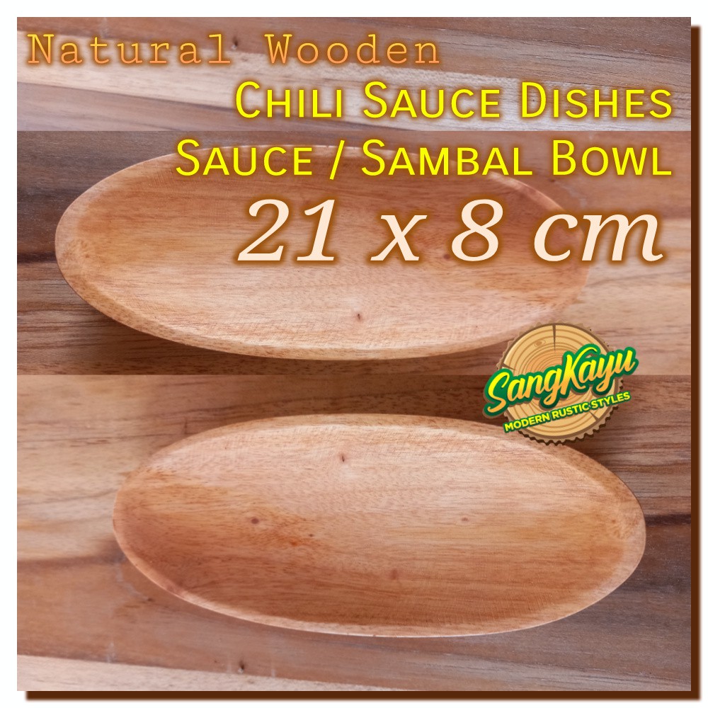 Wooden plate 21x8 cm piring kayu piring saji nampan saji Wooden tray